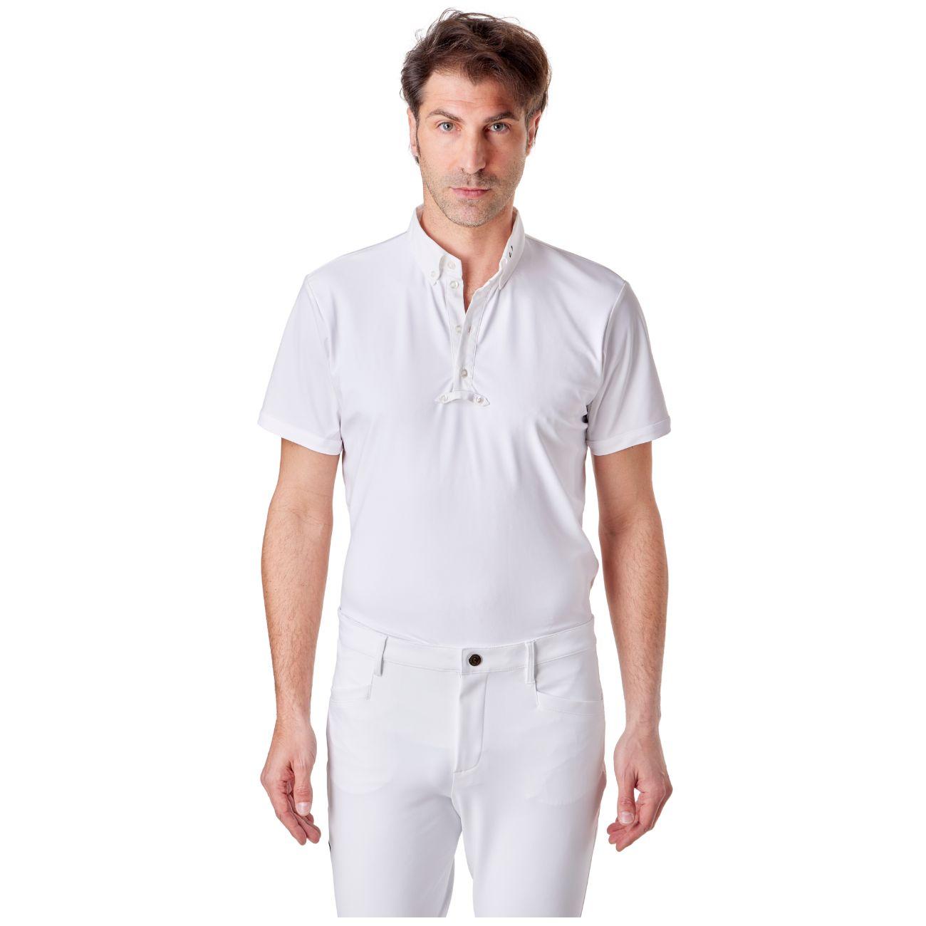 Polo Da Concorso Da Uomo A Manica Corta Mascheroni MASUPMC02 WHITE MASCHERONI SELLERIA 