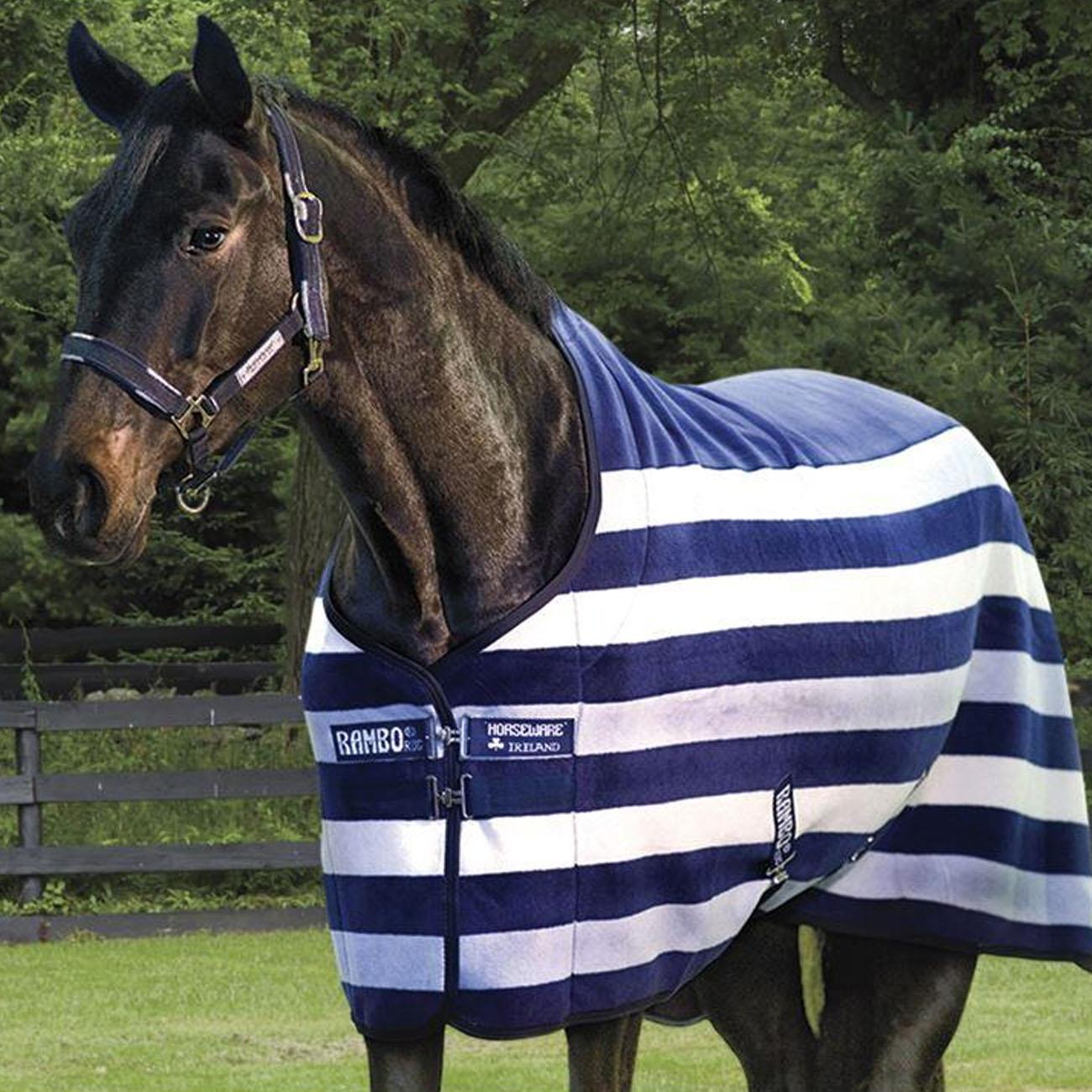 COPERTA IN PILE RAMBO DELUXE FLEECE 09HO-ACAF9D WITNEYNAVY HORSEWARE 