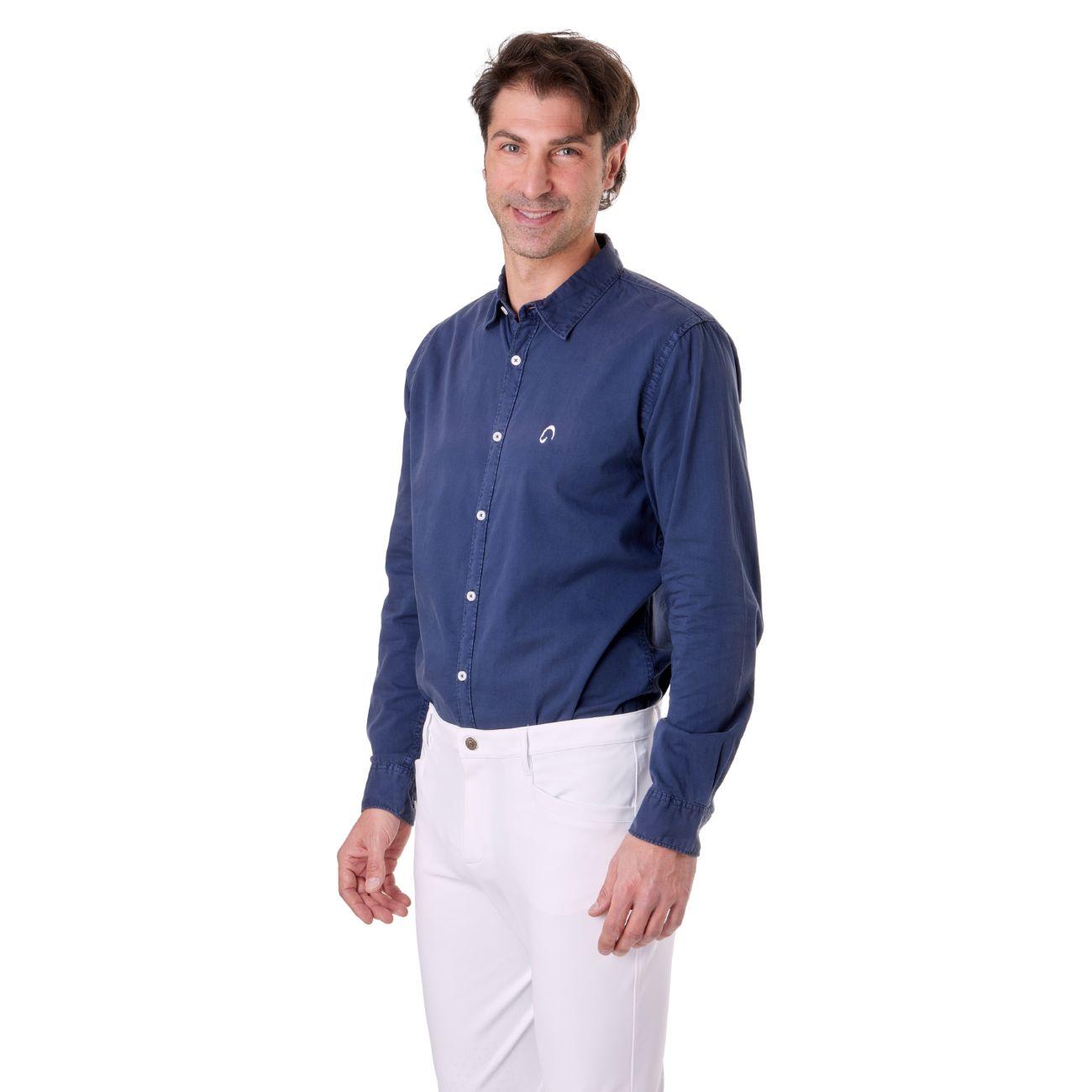 Camicia Di Cotone Da Uomo Mascheroni Blu MASCHERONI-NS502 NAVYBLUE MASCHERONI SELLERIA 