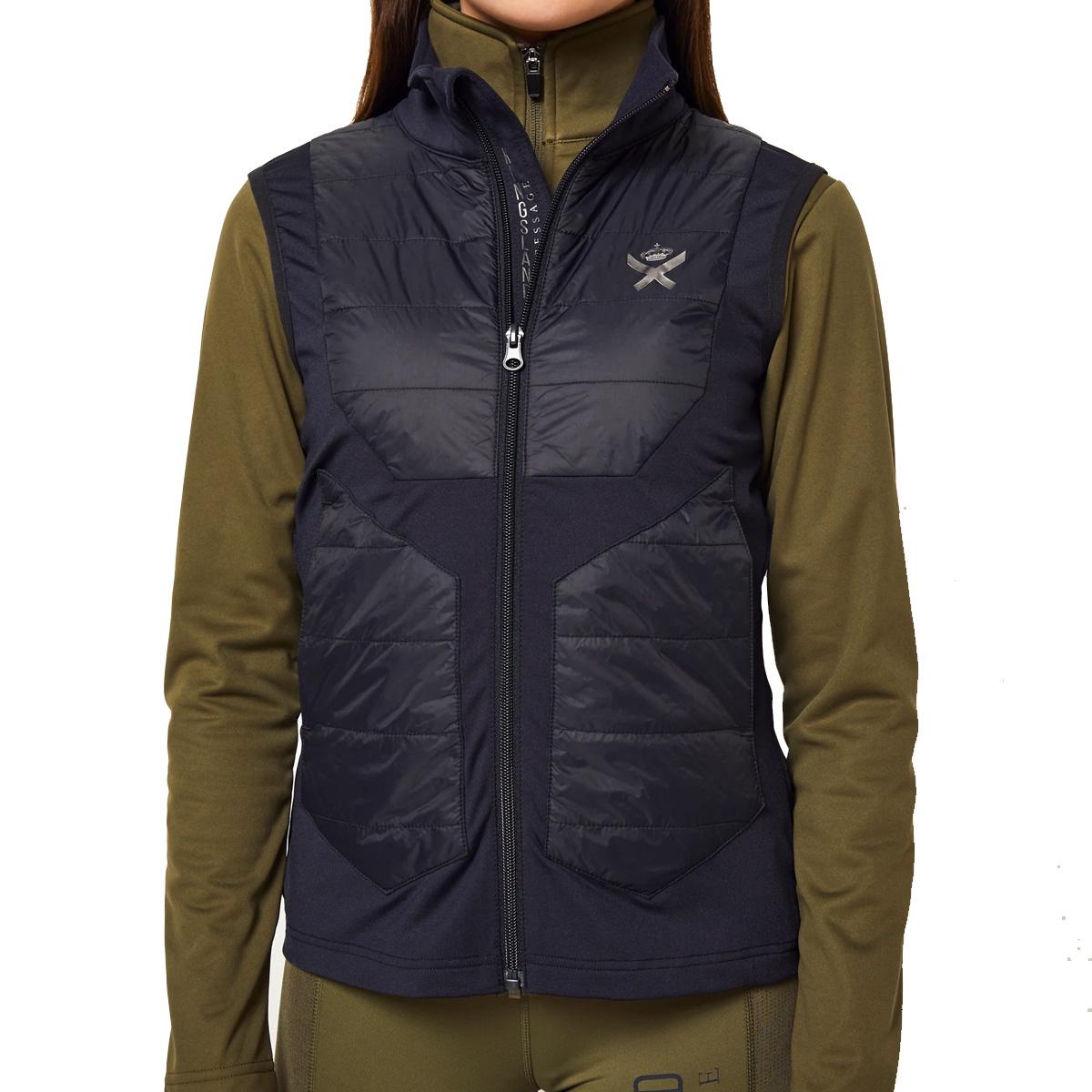 GILET SMANICATO DONNA FULL ZIP CON LOGO 09KING-2260163403 020NAVY KINGSLAND