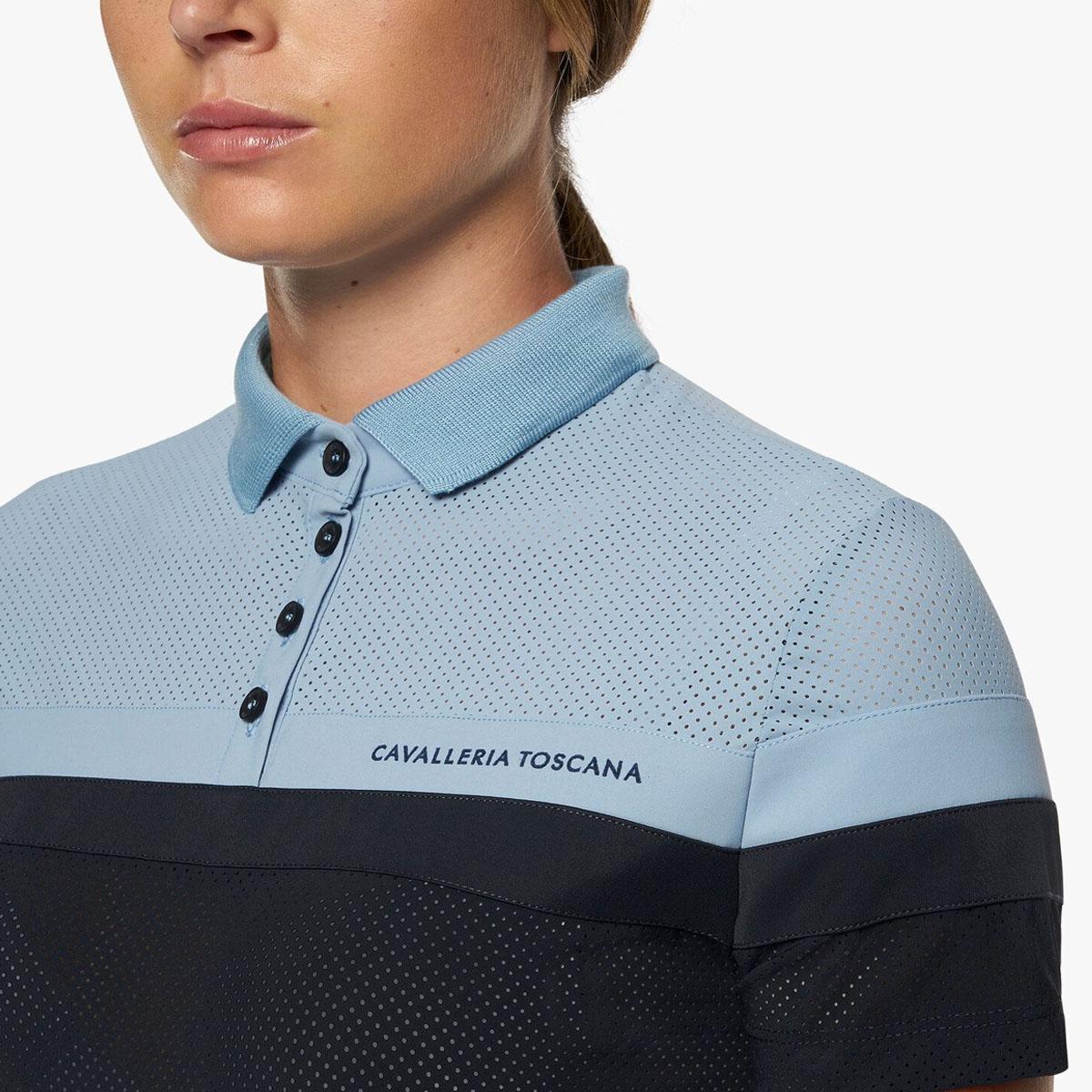 POLO DONNA MEZZA MANICA TESSUTO JERSEY 09TC-POD294JF022 AZZURRO BLU CAVALLERIA TOSCANA 