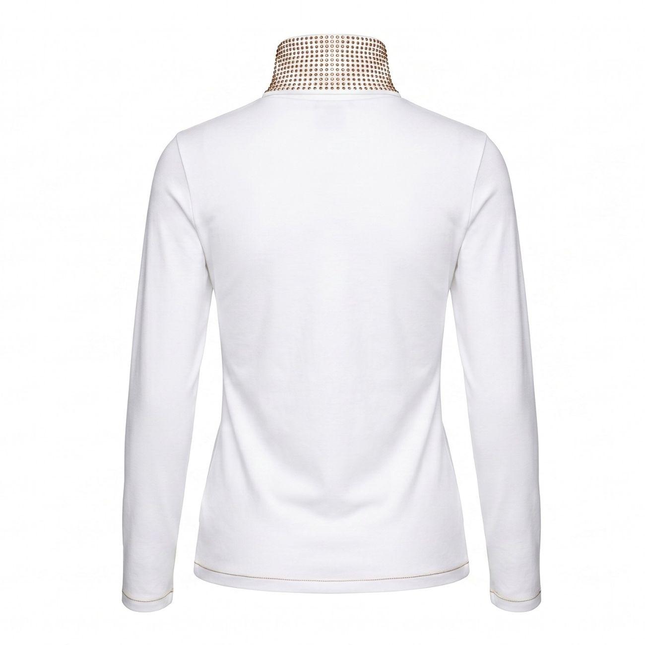 EQUILINE Maglia Donna A Collo Alto PM-EQ-H00814 001WHITE 