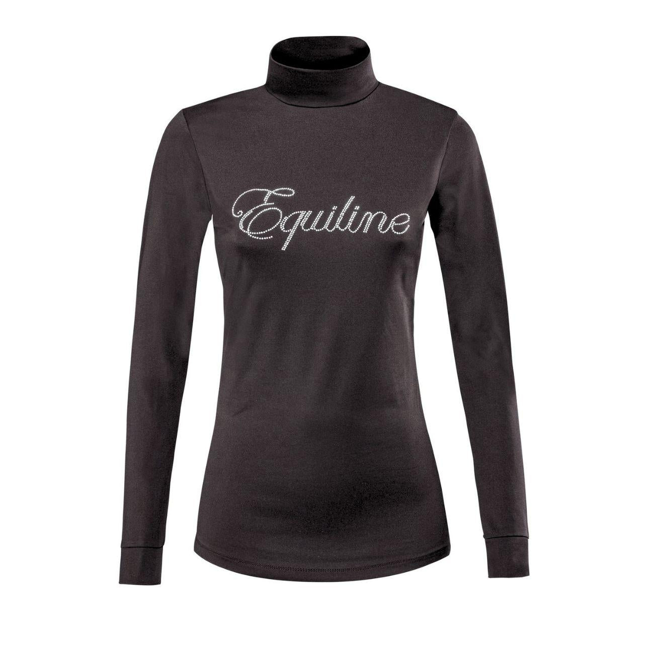 EQUILINE Maglia Donna Con Collo Alto Nero PM-EQ-H00813 006BLACK 