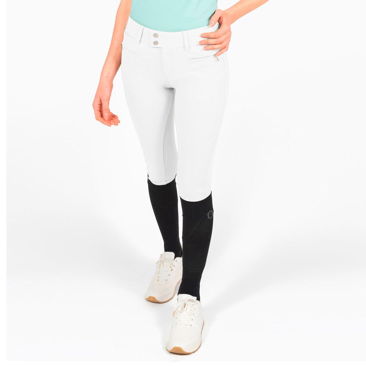 Pantalone Da Equitazione Da Donna  Chloe Samshield Bianco 09SS-CHLOE WHITE SAMSHIELD 