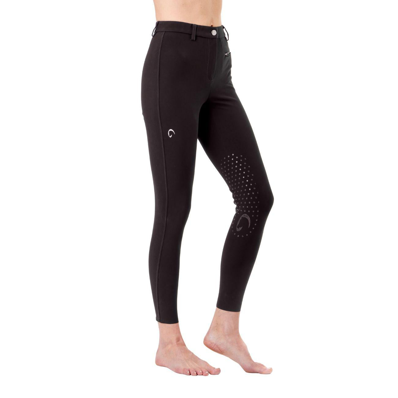 Pantalone Da Equitazione Da Donna Half Grip Parigi Mascheroni Nero 09MA-05PARIGI 036NERO MASCHERONI SELLERIA 