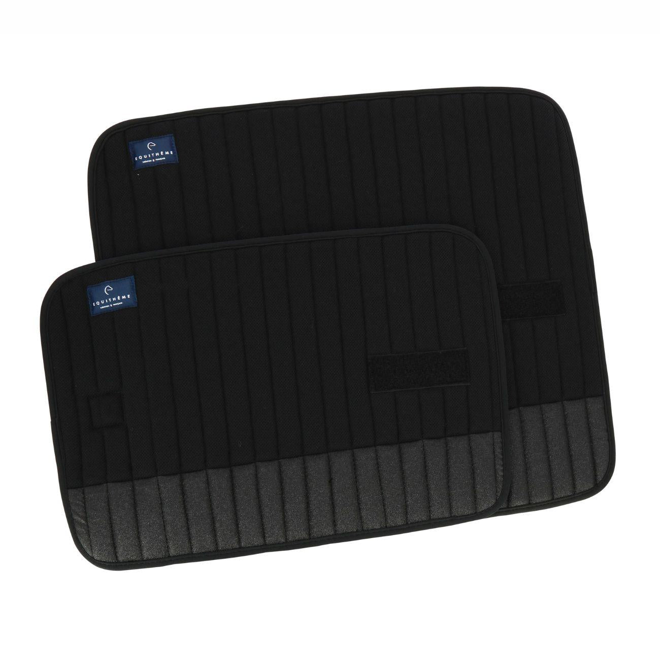 Set 2 Sottofasce Con Glitter 45x50cm Equitheme Nero 32EK-540649-B 007BLACK EQUITHEME 