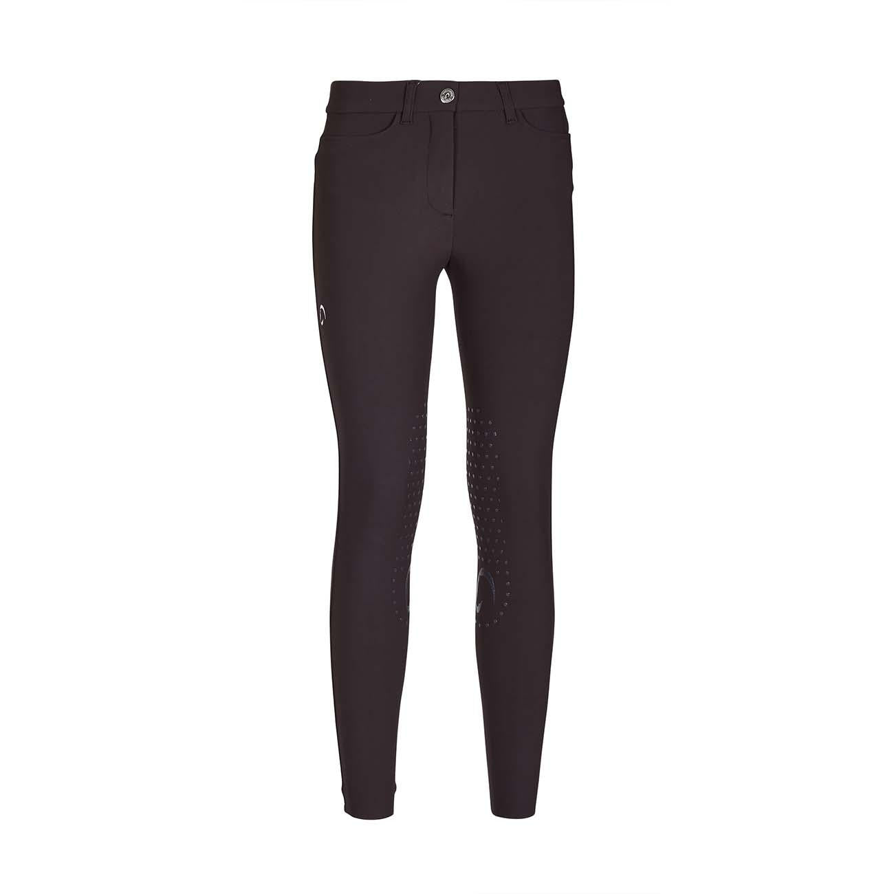 PANTALONE DA EQUITAZIONE DONNA CON GRIP E TASCHE ANTERIORI E POSTERIORI 09MA-01MILANO 499MARRONE MASCHERONI SELLERIA