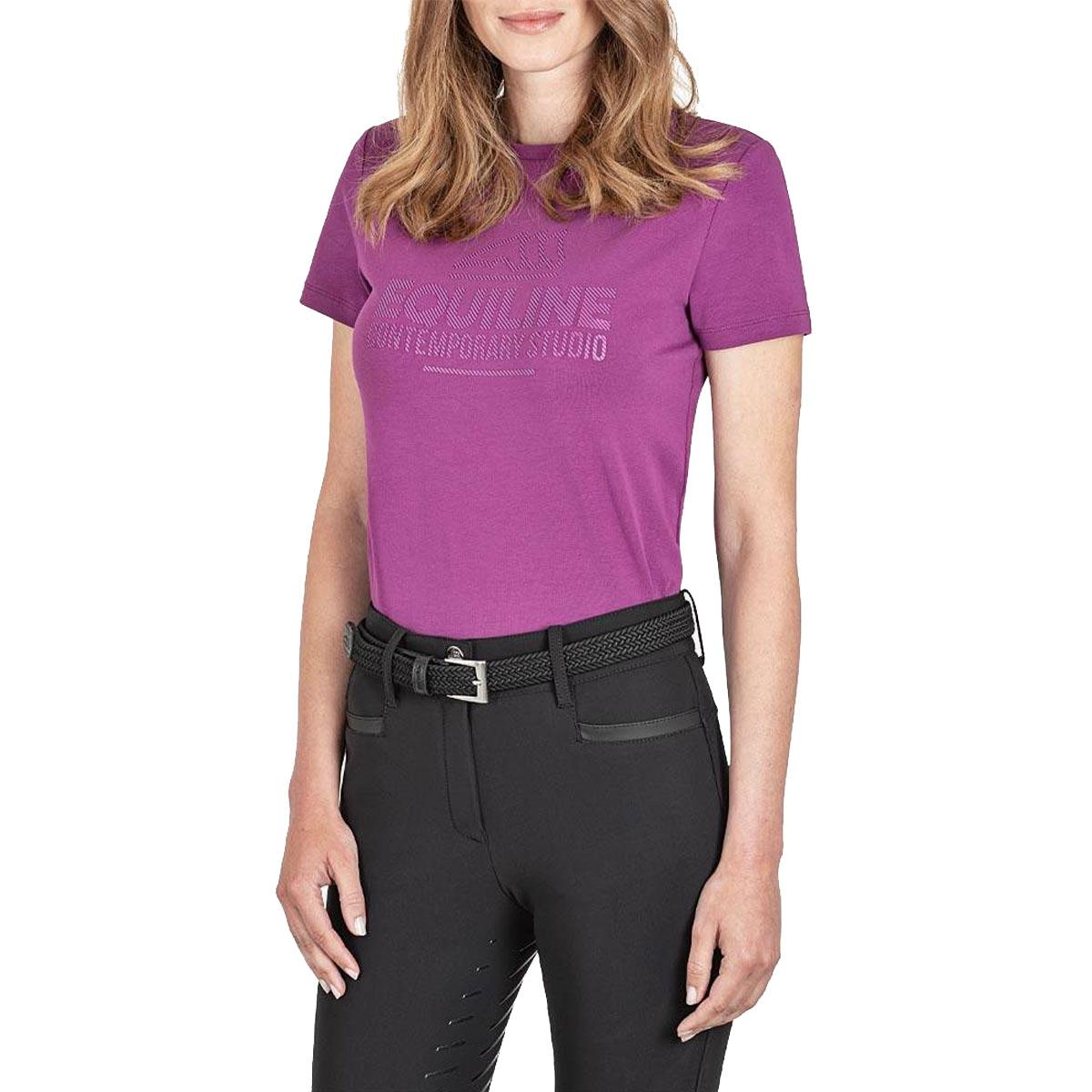 T-SHIRT DONNA MANICA CORTA MOD.CLEOC 09EQ-H00848 071VIOLA EQUILINE