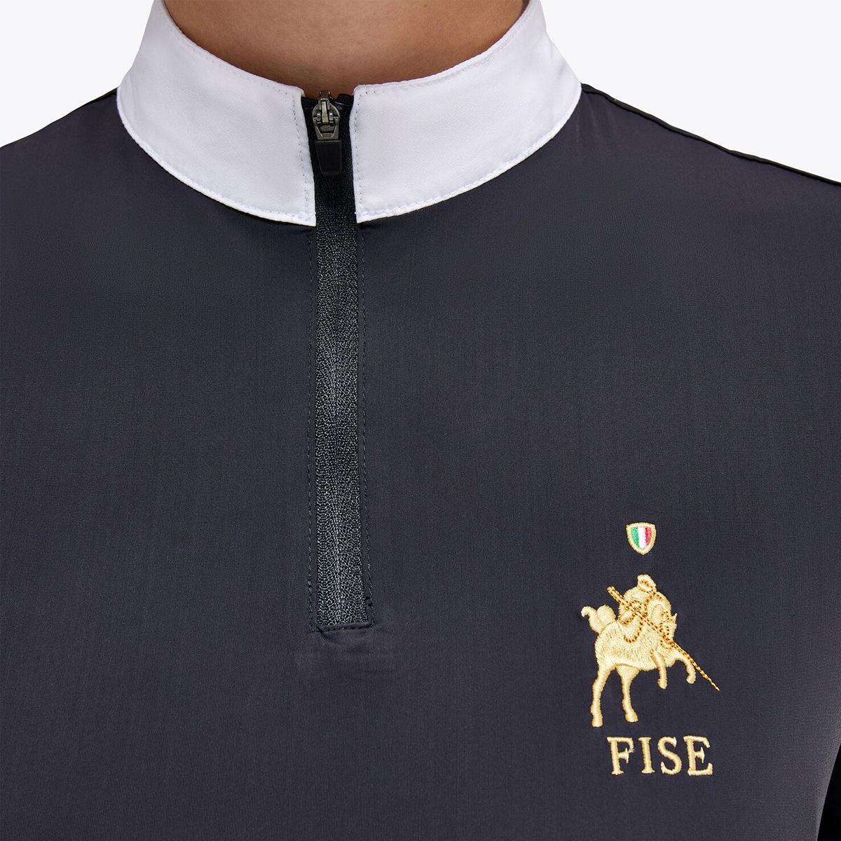POLO DONNA CON ZIP CTxFISE 29CT-PODF08JE182 7901BLU NAVY CAVALLERIA TOSCANA 