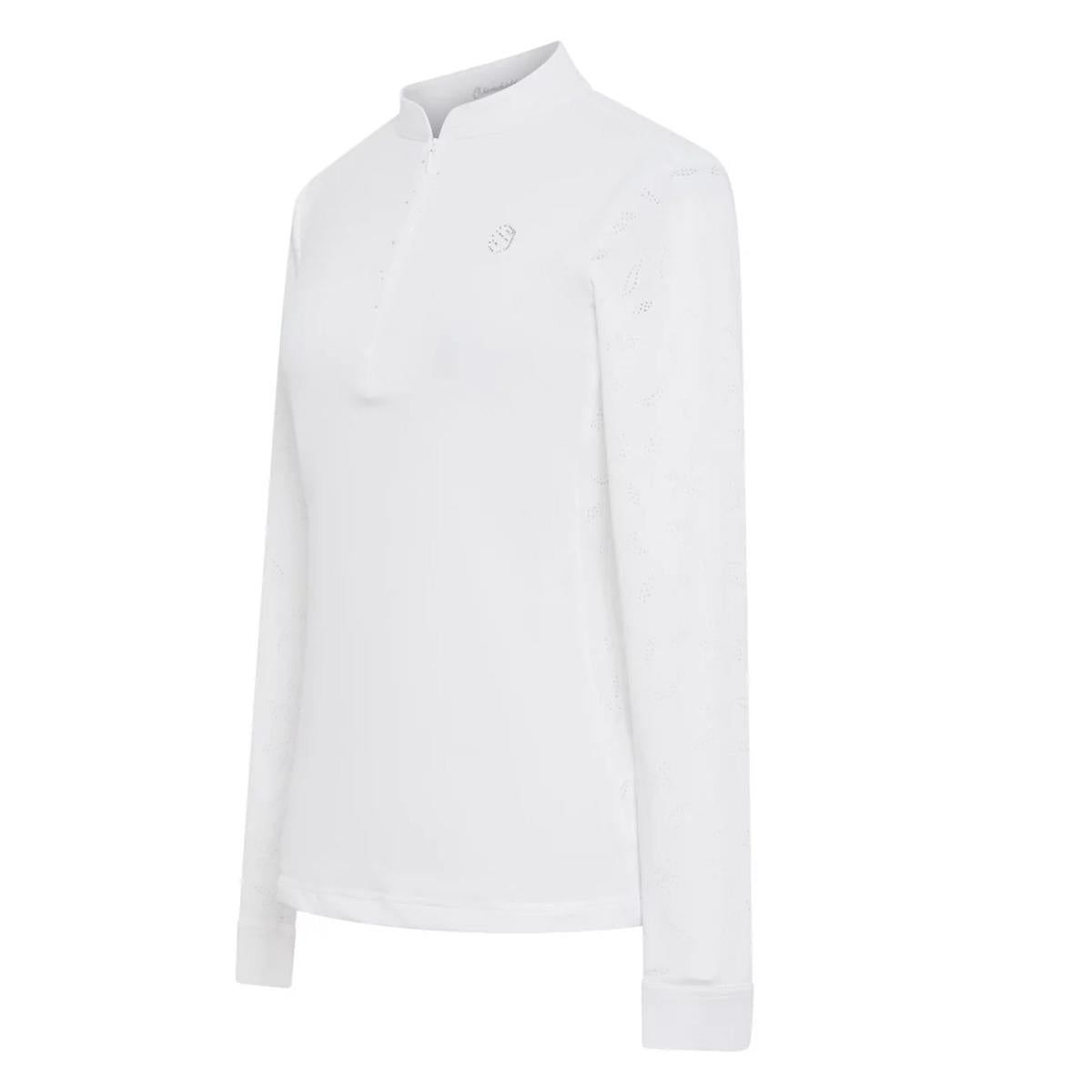 POLO DA CONCORSO DONNA A MANICA LUNGA LOUISON LONG SLEEVES 30SS-LOUISON-LS WHITE SAMSHIELD