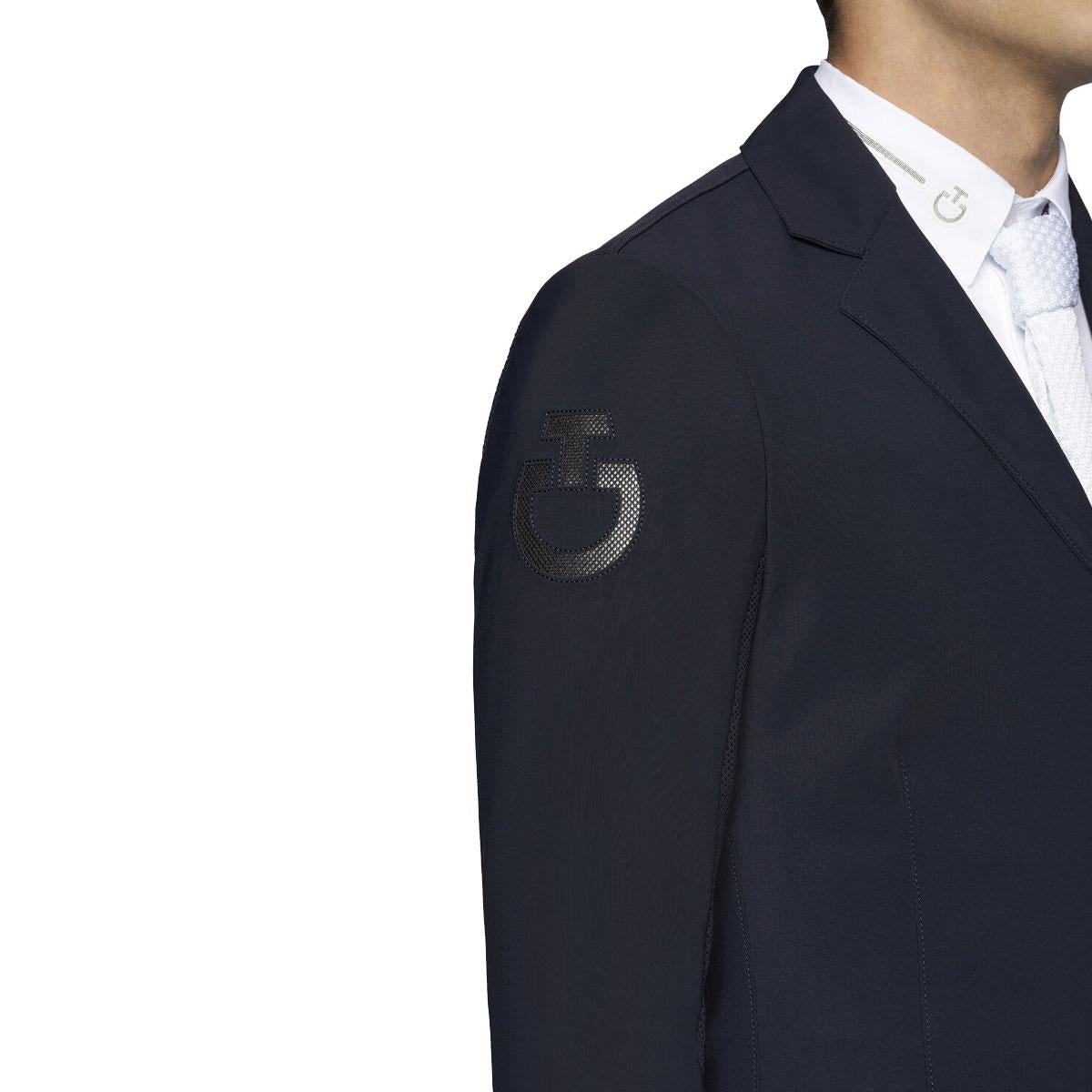 GIACCA DA CONCORSO UOMO CON ZIP IN MAGLIA TECNICA R-EVO 27CT-GGU037JC019 7901NAVY CAVALLERIA TOSCANA 
