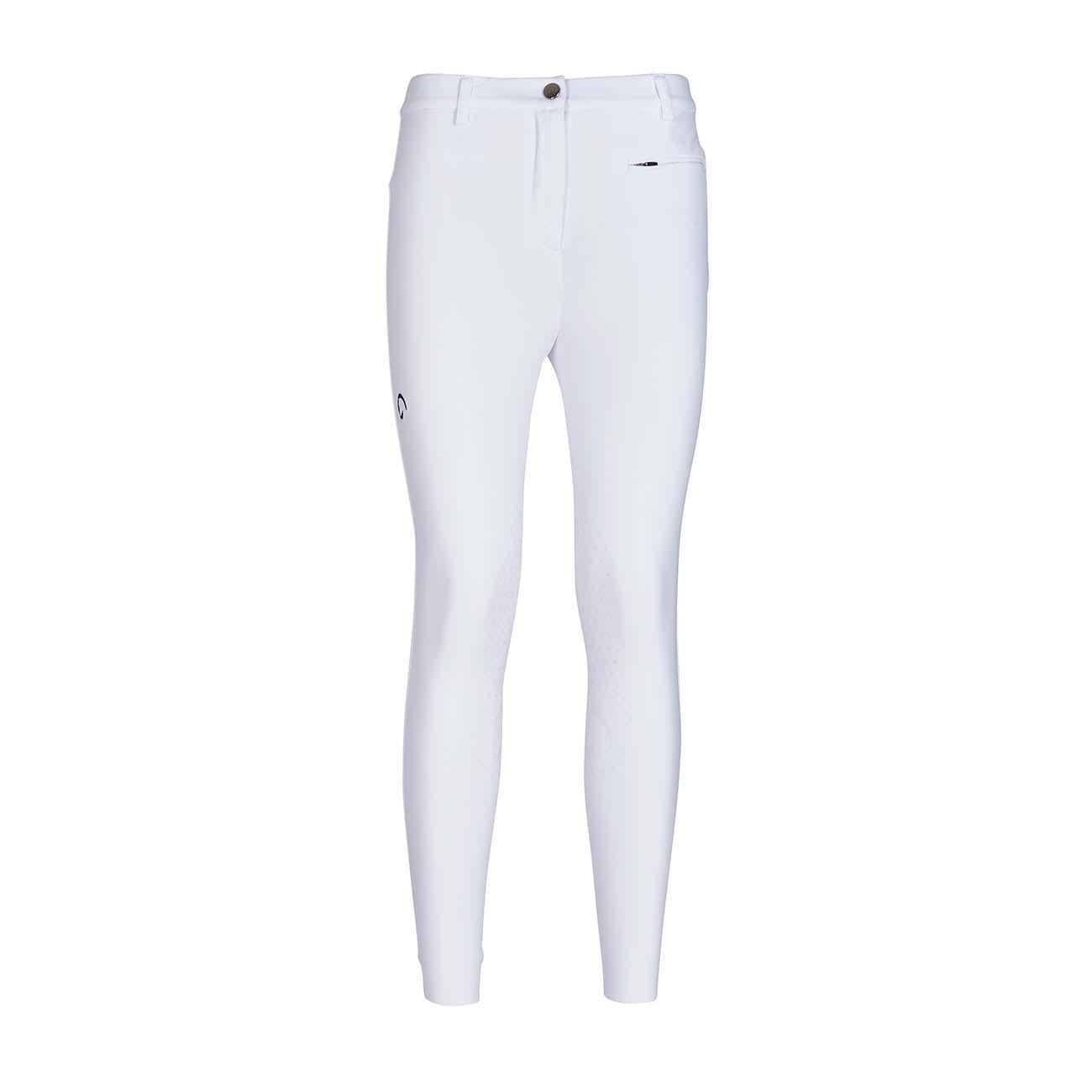 PANTALONE DA EQUITAZIONE DONNA CON GRIP E TASCHE ANTERIORI 09MA-05PARIGI 001BIANCO MASCHERONI SELLERIA