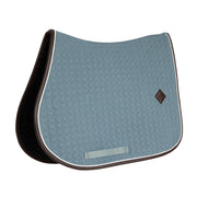 Saddle pad SALTO with RIFINITURA in leather ARTIFICIALE 30KT-42707 09DUSTY BLUE KENTUCKY