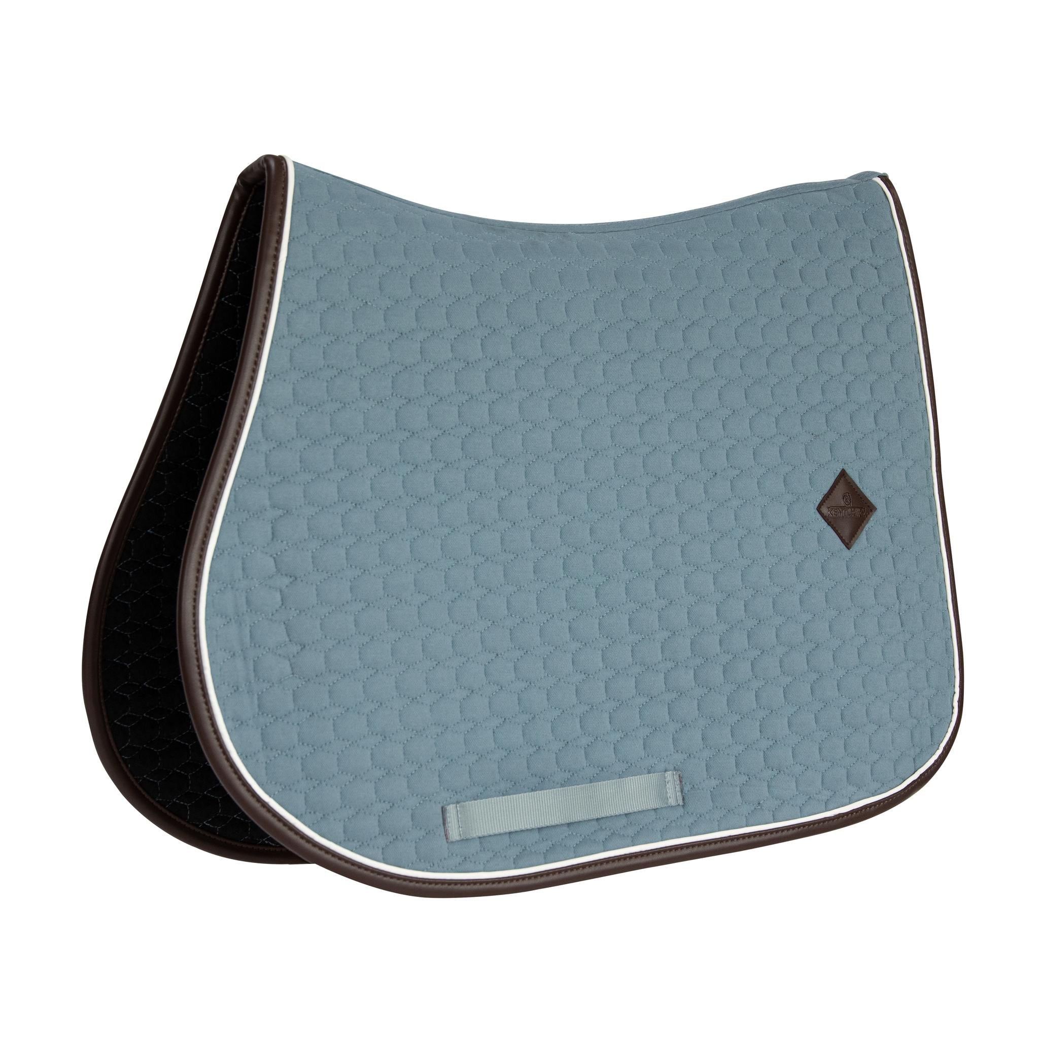 Saddle pad SALTO with RIFINITURA in leather ARTIFICIALE 30KT-42707 09DUSTY BLUE KENTUCKY