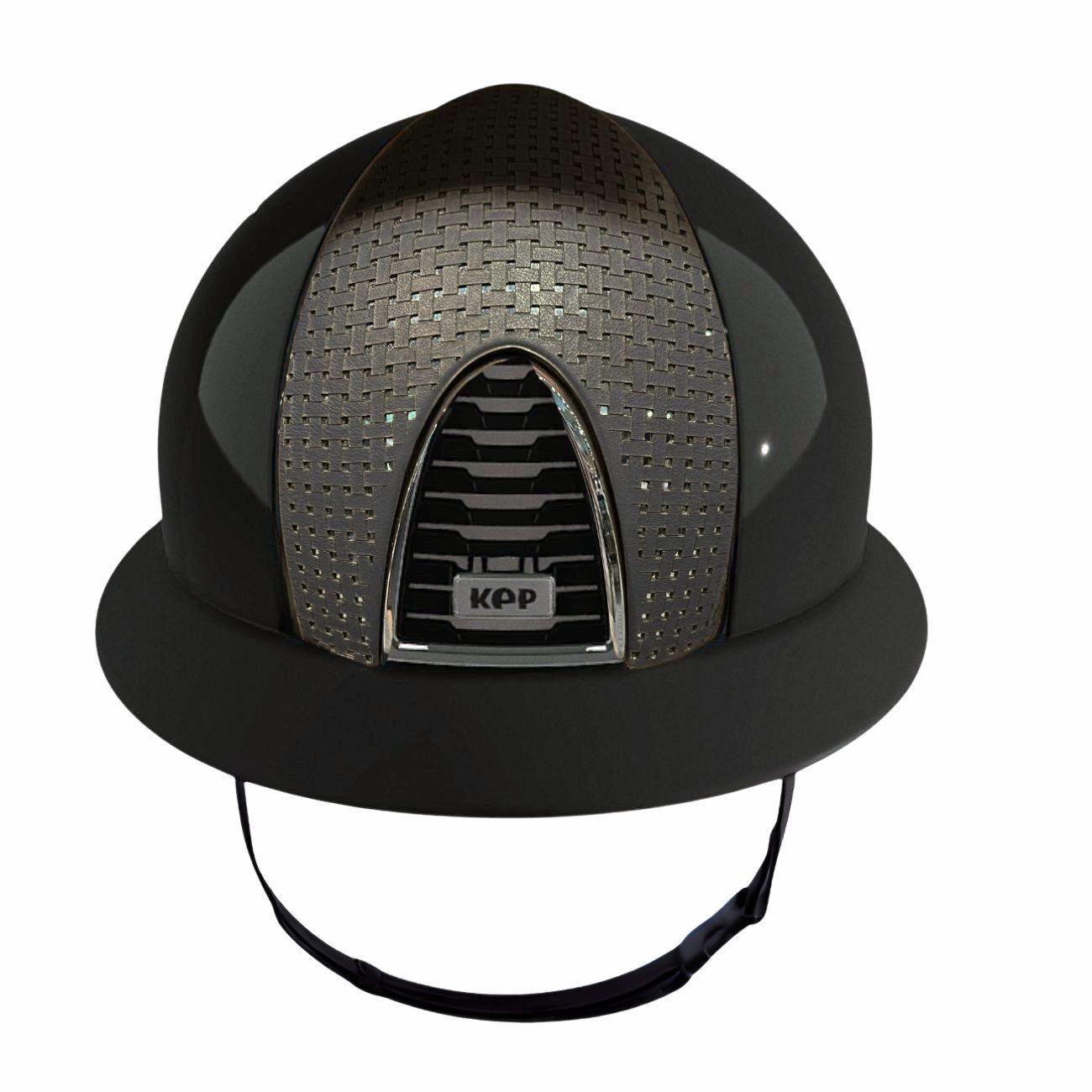 Cap Kep Italia Cromo 2.0 Polish Con Fronte Specchiato Con Tessuto Incrociato E Visiera Polo Nero CRPL2.0658 NERO KEP ITALIA 