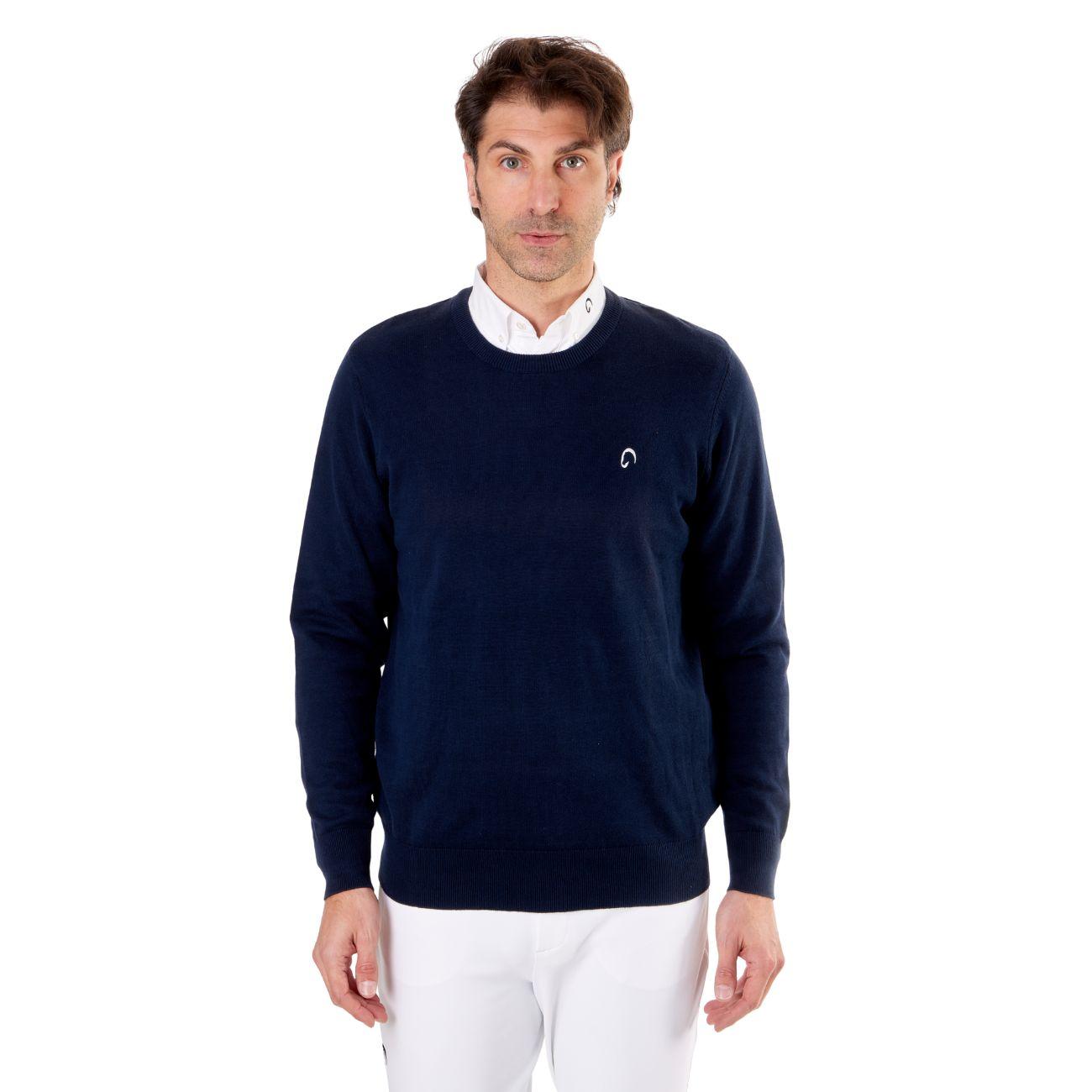 Pullover Girocollo Da Uomo Casual Mascheroni Blu MASCHERONI-NS901 NAVYBLUE MASCHERONI SELLERIA 