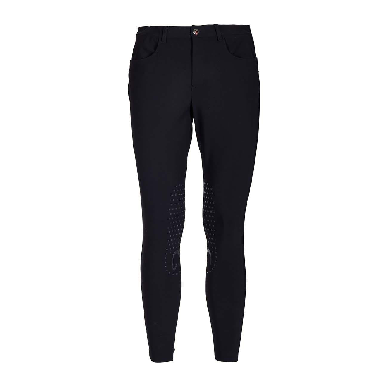 PANTALONE DA EQUITAZIONE UOMO CON GRIP 4 TASCHE 09MA-04ROMA 036NERO MASCHERONI SELLERIA