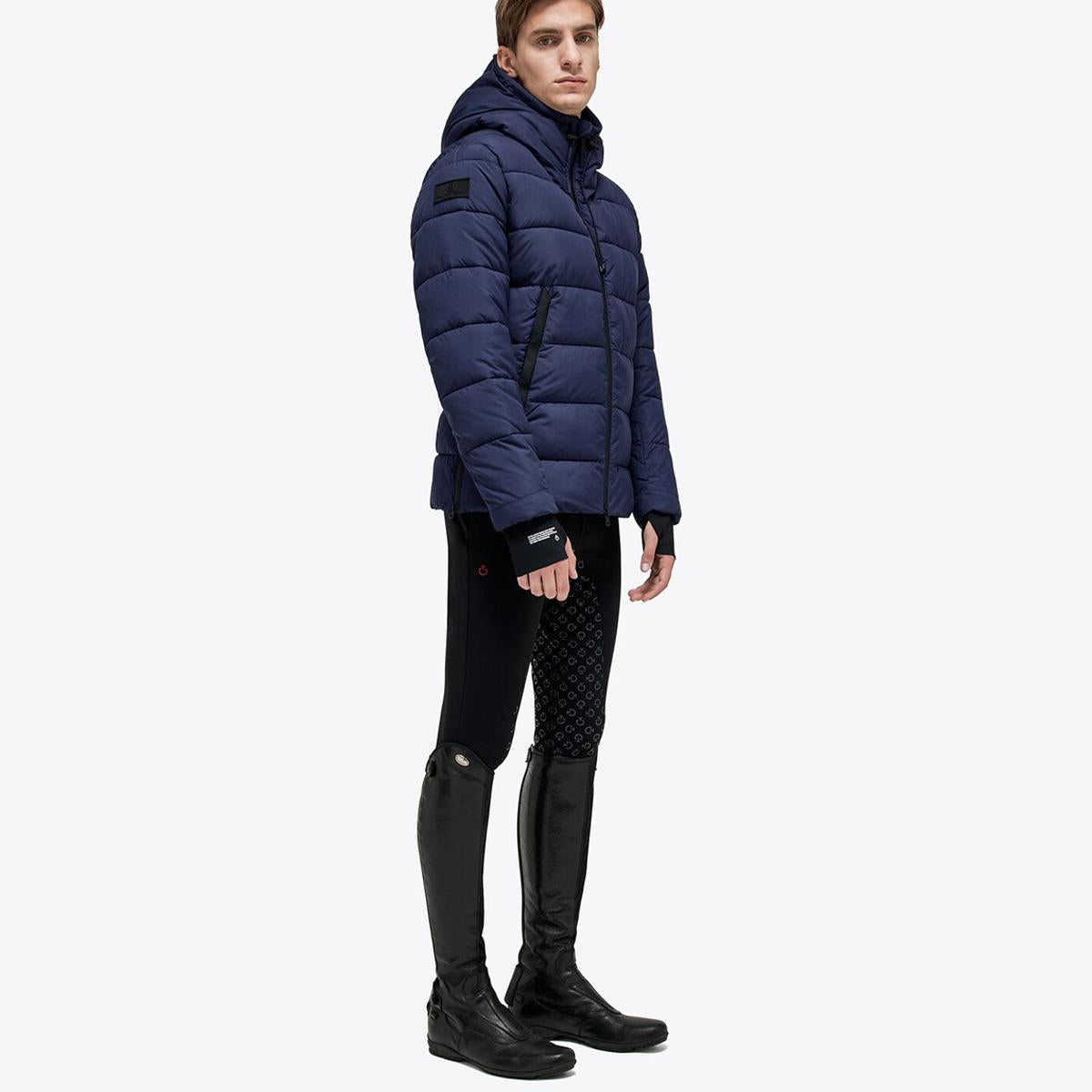 PIUMINO UOMO CON CAPPUCCIO IN NYLON CAVALLERIA TOSCANA 29CT-GIU267NY096 7901BLU NAVY CAVALLERIA TOSCANA 