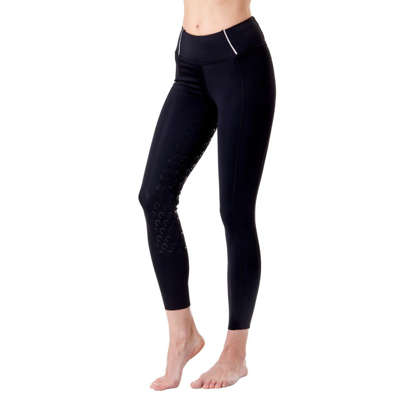 Leggings Da Donna Full Grip Arezzo Mascheroni Nero/Argento 30MA-AREZZO BLACK/SILVER MASCHERONI SELLERIA 