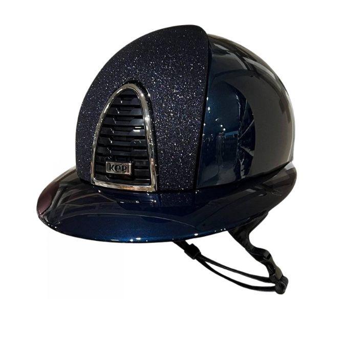 Kep Italia Cromo 2.0 Shine Cap with Polo Visor and Blue Star Front Insert