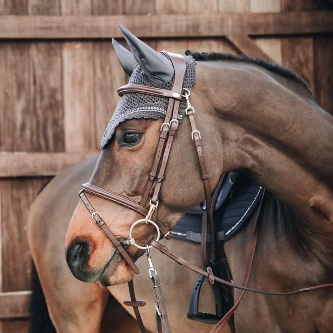 Cuffietta Antimosche Soundless Lunga Con Pietre e Pelre Kentucky Grigio 42617 08GREY KENTUCKY 
