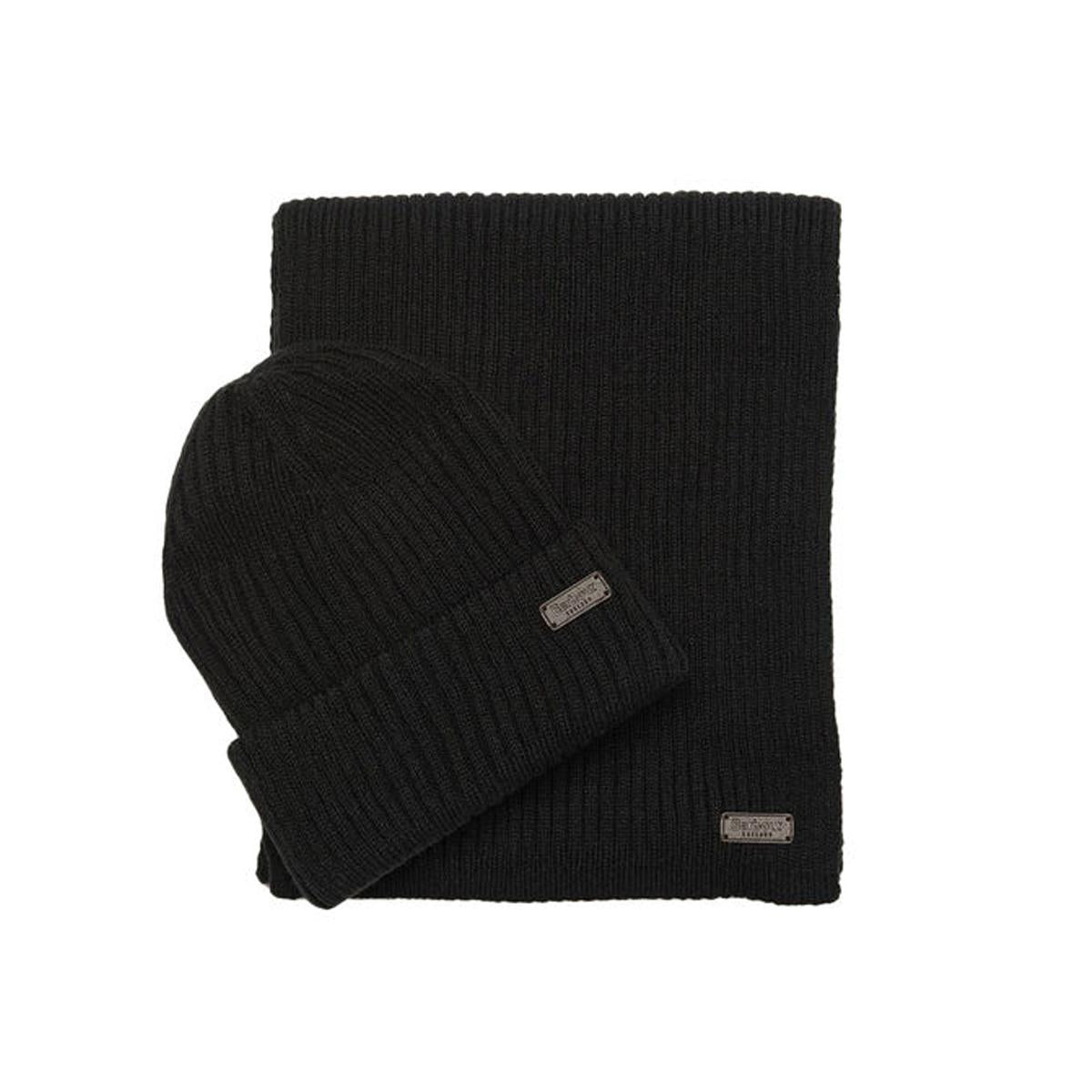 GIFT SET CRIMDON BERRETTO E SCIARPA 31BA-MGS0019MGS BK11 BLACK BARBOUR
