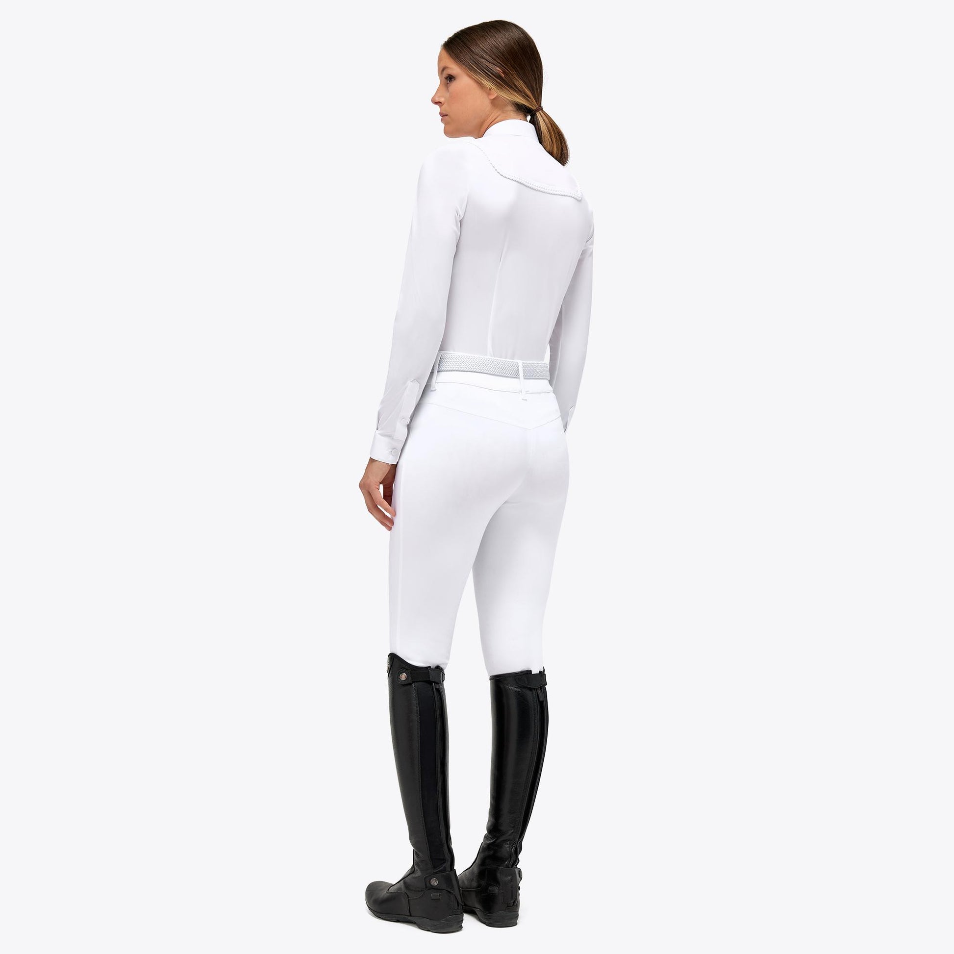 POLO DA CONCORSO DONNA MANICA LUNGA CAVALLERIA TOSCANA 30CT-CAD233JE022 0001 WHITE CAVALLERIA TOSCANA 