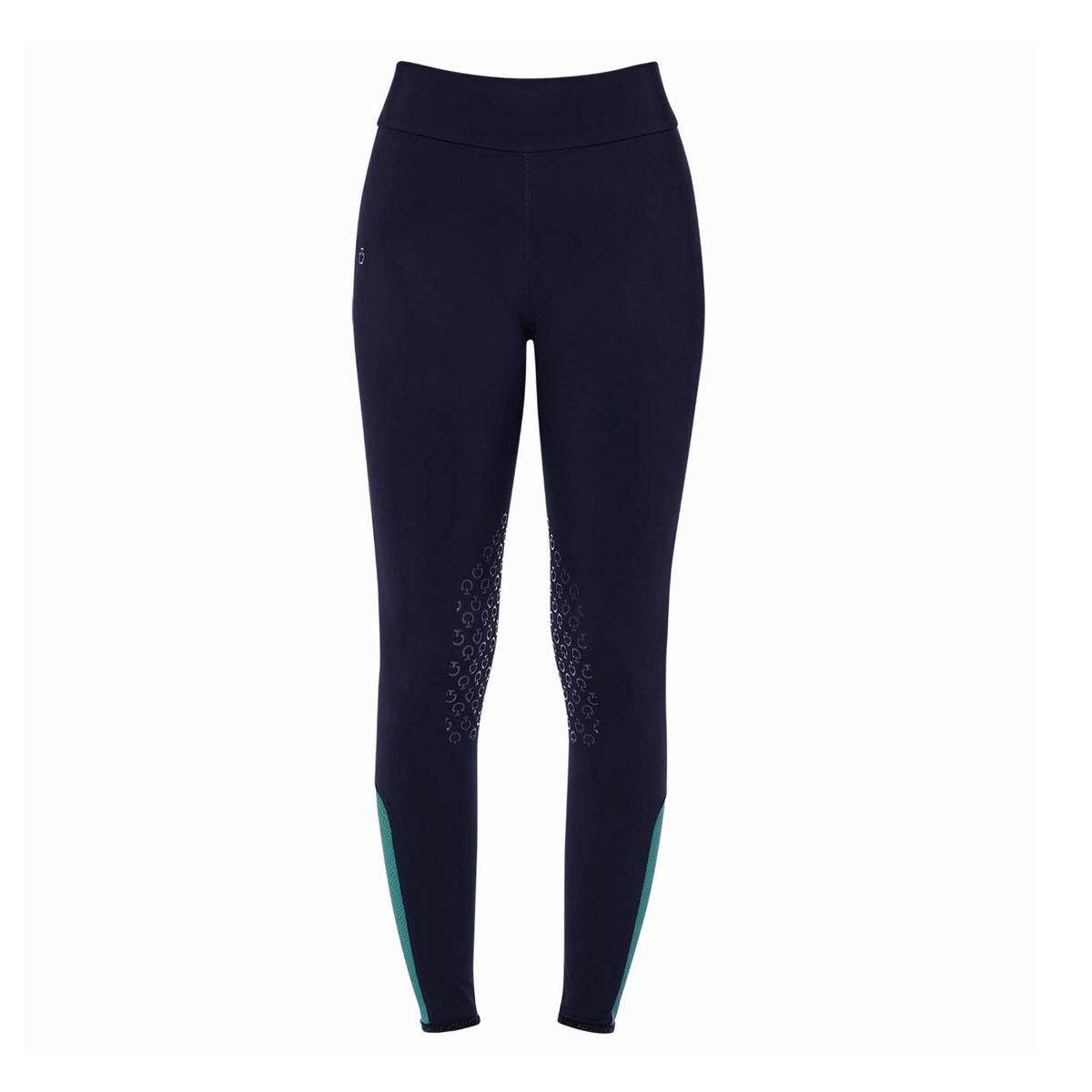 LEGGINS DONNA CON GRIP E TESSUTO TRAFORATO ALLA CAVIGLIA 09CT-PAD170JE115 7959NAVY CAVALLERIA TOSCANA