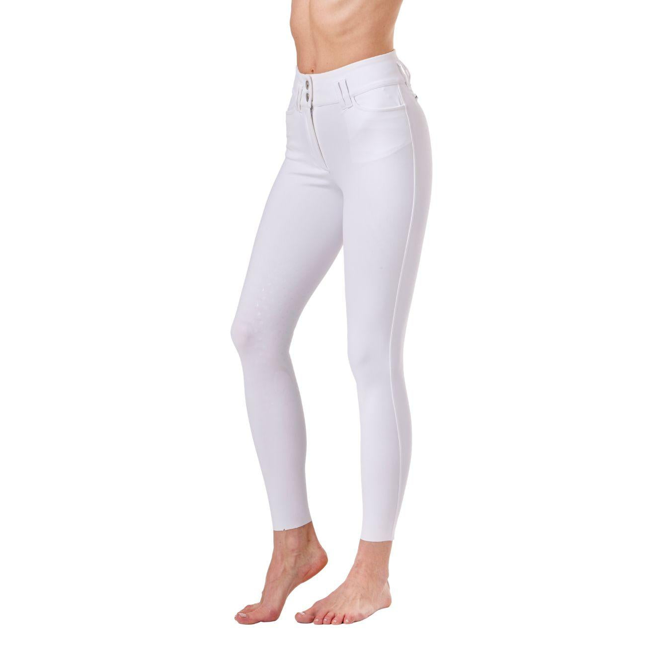 Pantalone da Equitazione Da Donna Half Grip Berlino Mascheroni Bianco 09MA-03BERLINO 001BIANCO MASCHERONI SELLERIA 