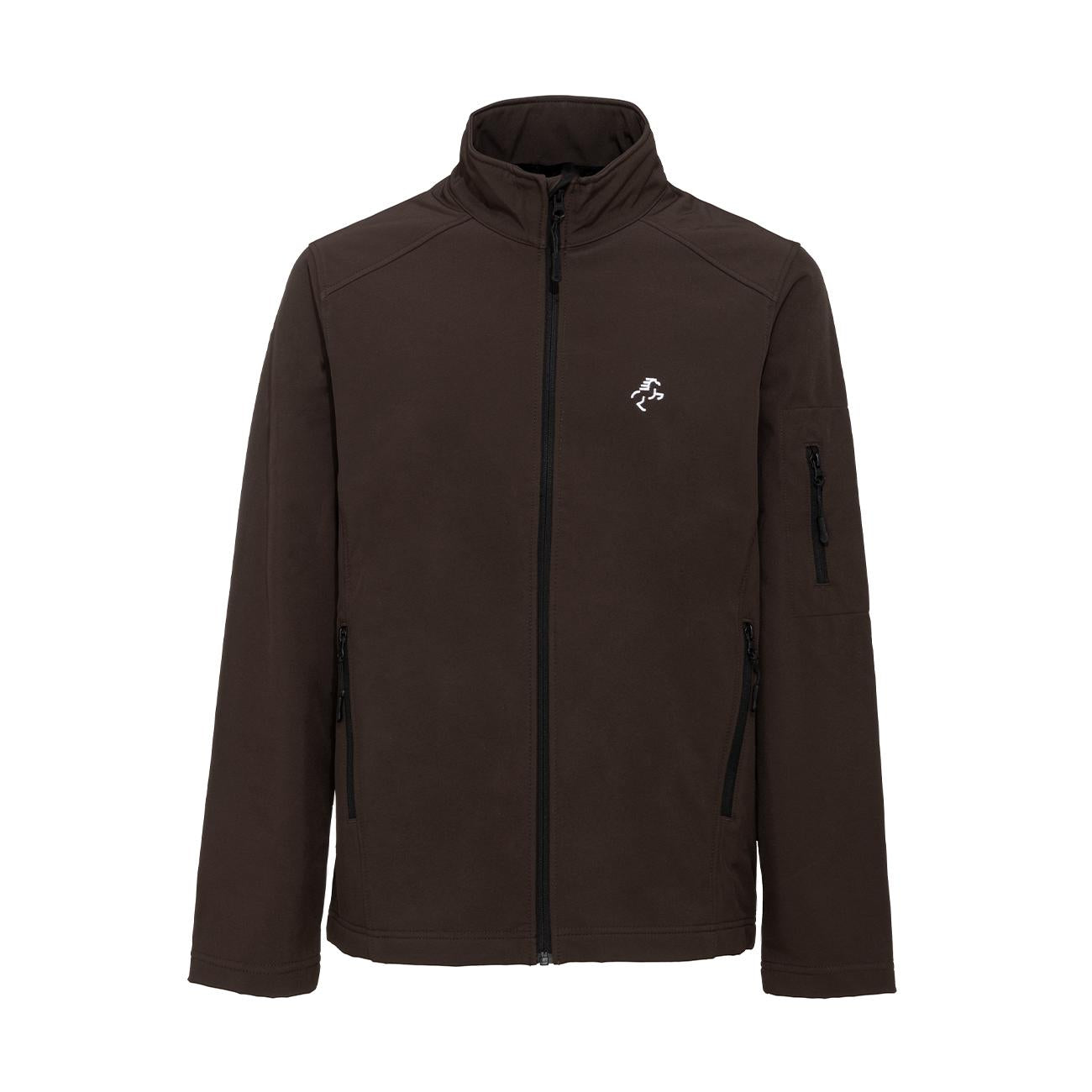 SOFTSHELL UOMO FULL ZIP 09EH-K401 MARRONE EQUINE HORSE