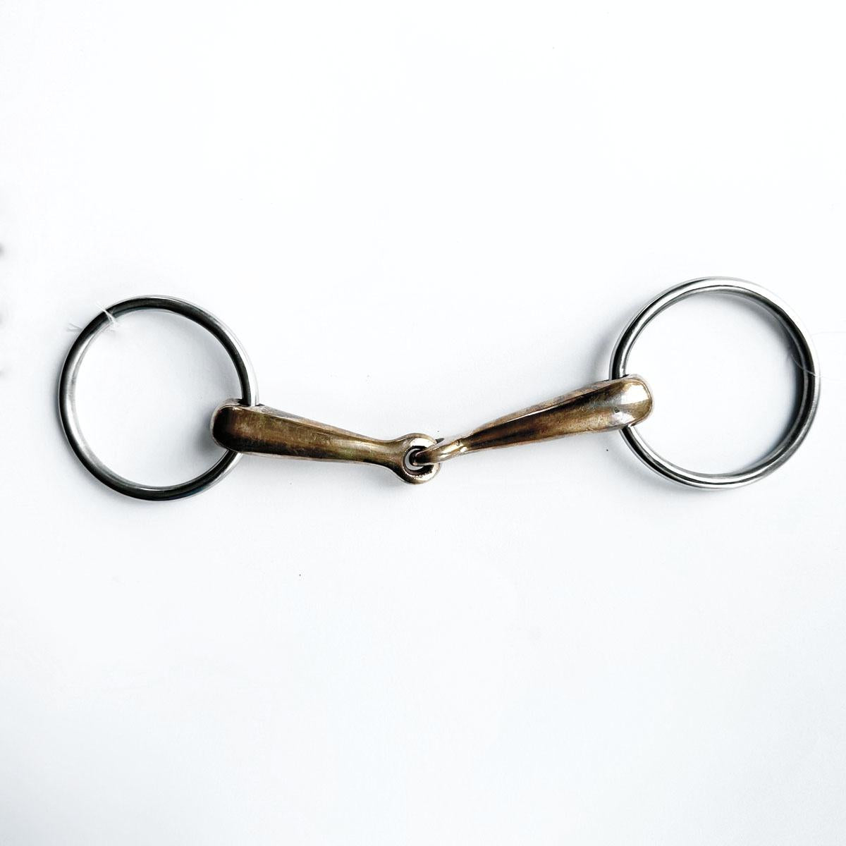 FILETTO AD ANELLI SPEZZATO IN 2 CANNA 16MM 30MA-#22 RAME EQUINE HORSE