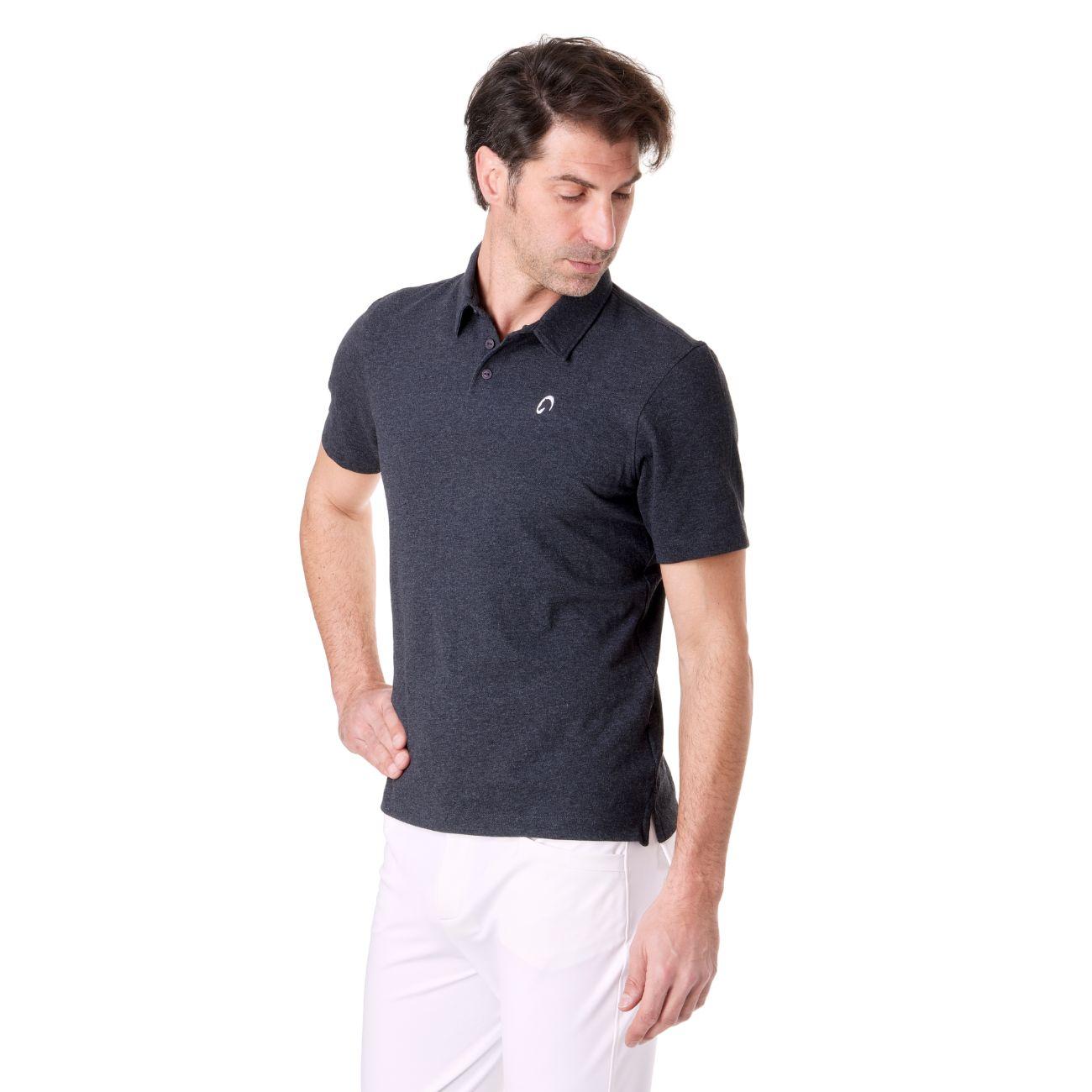 Polo Da Uomo In Cotone Ecologico Mascheroni Antracite MASCHERONI-NS210 ANTRACITEHEATHER MASCHERONI SELLERIA 