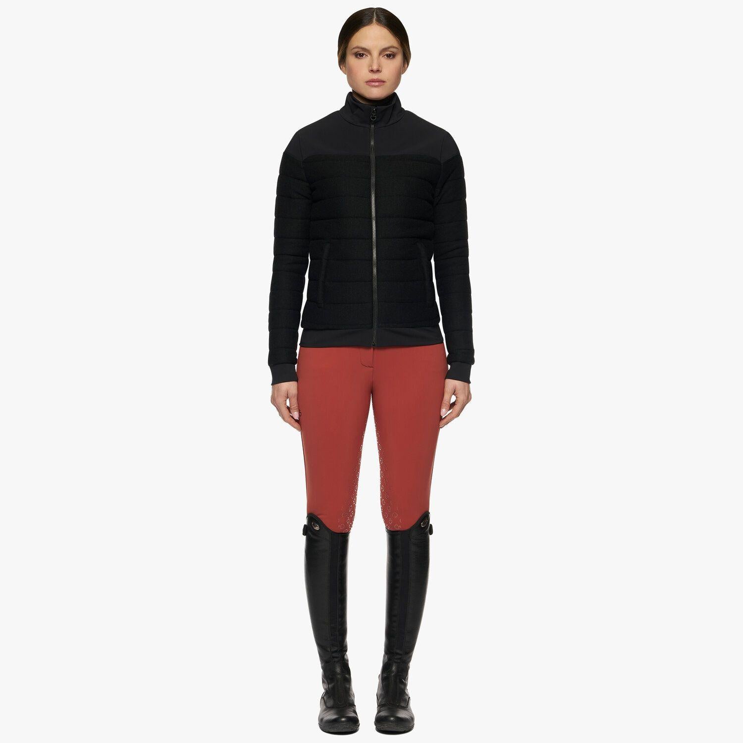 GIUBBINO DONNA TRAPUNTATO IN LANA E JERSEY CAVALLERIA TOSCANA 29CT-MAD120LY001 9999BLACK CAVALLERIA TOSCANA