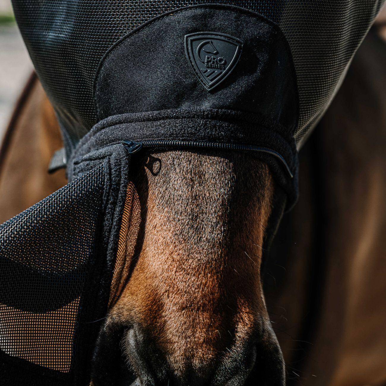 Maschera Antimosche Con Protezione UV Equitheme 306037 BLACK EQUITHEME 