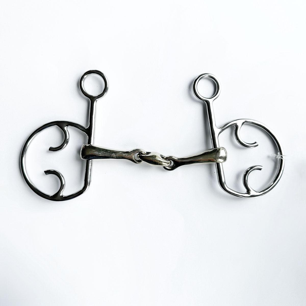 FILETTO BAUCHER KIMBLEWICK SPEZZATO IN 3 GERMAN SILVER 30MA-#43 GERMAN SILVER EQUINE HORSE