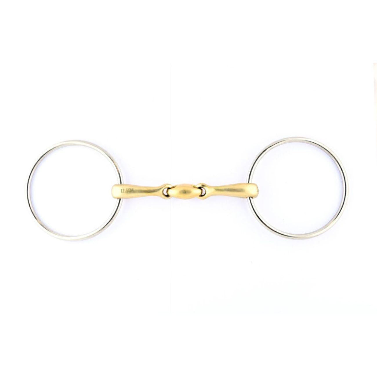 JUMP'IN FILETTO AD ANELLI FRENCH MOUTH SPEZZATO IN 3 CANNONE SOTTILE JUMP'IN OTTONE filetti ad anelli 0006A 09JU0006A OTTONE JUMP'IN 