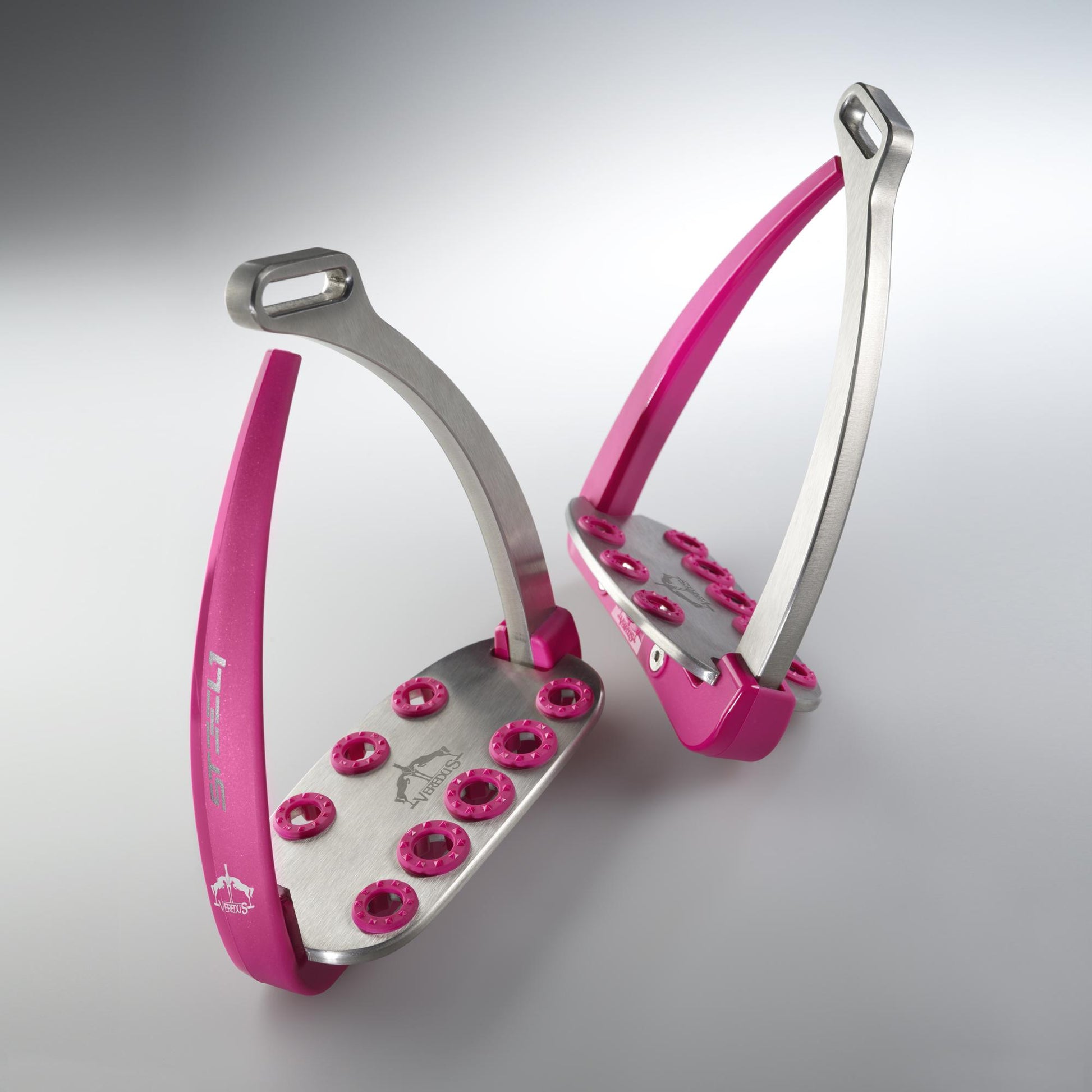 Vita Stirrup-Steel 1 Veredus Silver/Pink VSS4 P-SILVER/PINK VEREDUS 