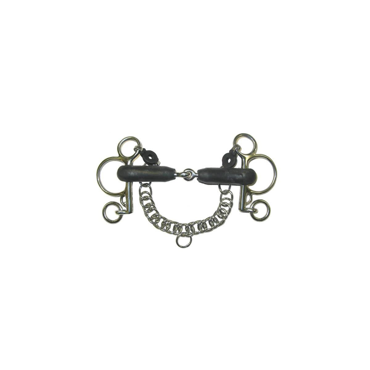 Pelham Spezzato In due Ricoperto In Gomma Magic SystemTattini 09TA1620899 INOX TATTINI 