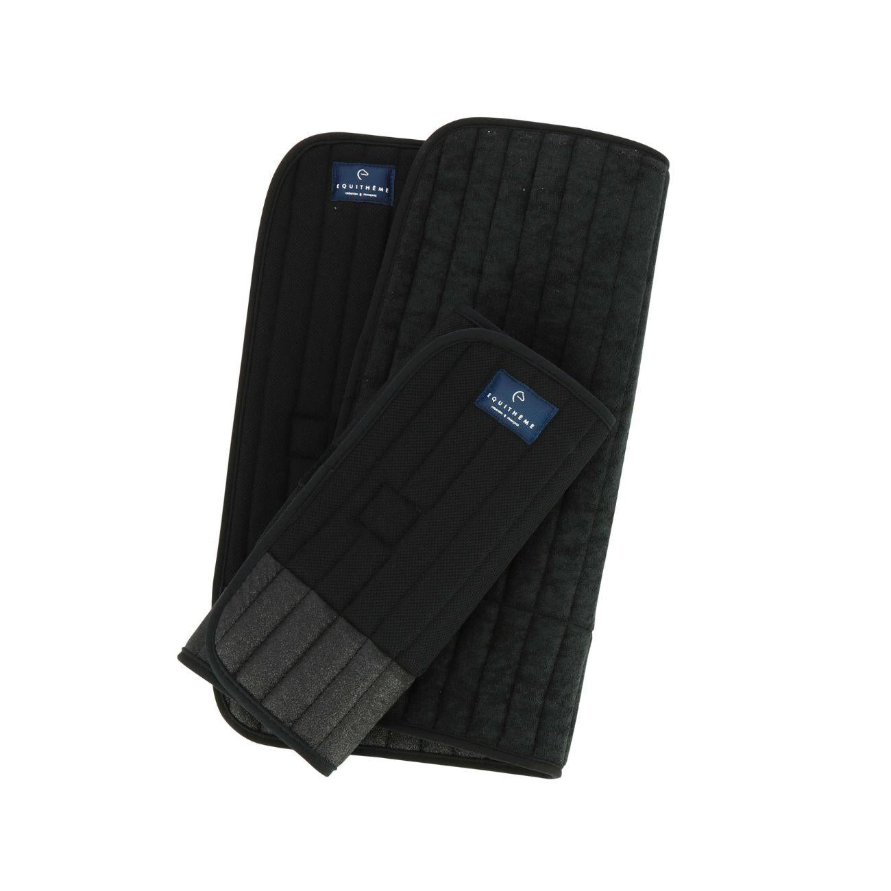 Set 2 Sottofasce Con Glitter 30x45cm Equitheme Nero 32EK-540649-A 007BLACK EQUITHEME 