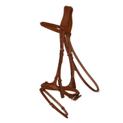 Testiera In Cuoio Mascheroni Marrone Chiaro 09MA-TESTIERA LIGHT BROWN MASCHERONI SELLERIA 