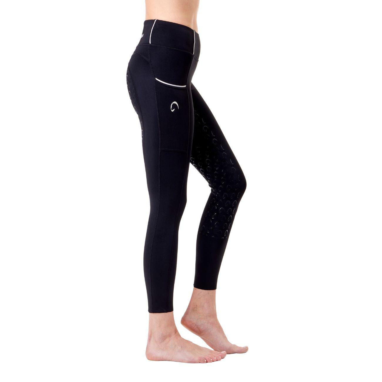 Leggings Da Donna Full Grip Arezzo Mascheroni Nero/Argento 30MA-AREZZO BLACK/SILVER MASCHERONI SELLERIA 