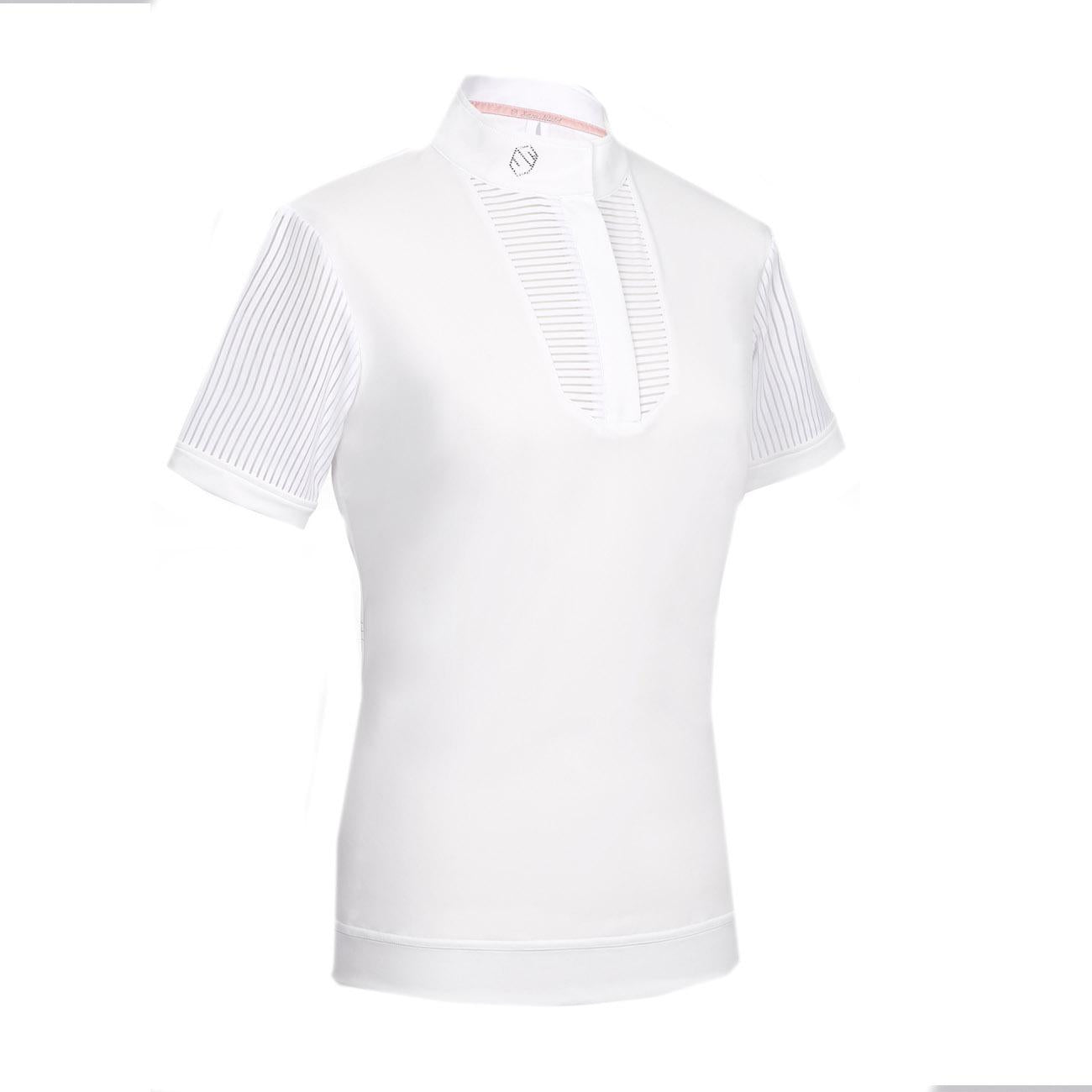 POLO DA COMPETIZIONE DONNA MANICA CORTA MOD. APOLLINE SAMSHIELD 09SS-SS-SHIRT WHITE SAMSHIELD