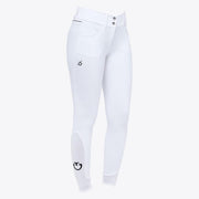 PANTALONI DONNA A VITA ALTA CAVALLERIA TOSCANA 30CT-PAD186JE010 0001 WHITE CAVALLERIA TOSCANA