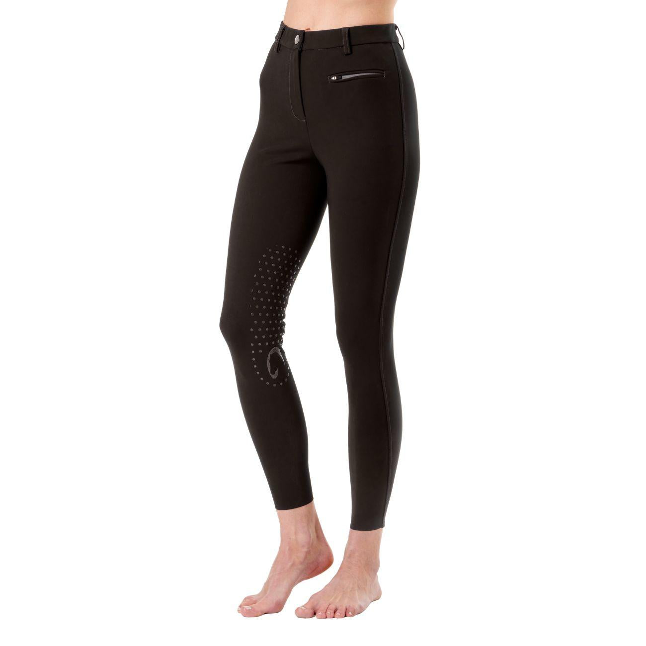 Pantalone Da Equitazione Da Donna Half Grip Parigi Mascheroni Nero 09MA-05PARIGI 036NERO MASCHERONI SELLERIA 