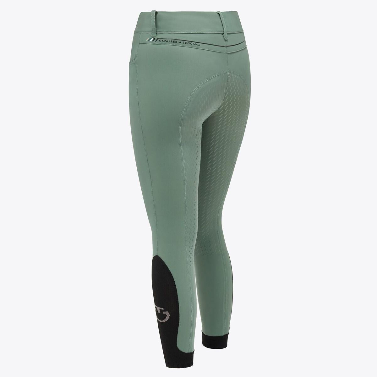 PANTALONI DONNA A VITA ALTA CAVALLERIA TOSCANA 30CT-PAD186JE010 5J005J00 EMERALD GREY CAVALLERIA TOSCANA 