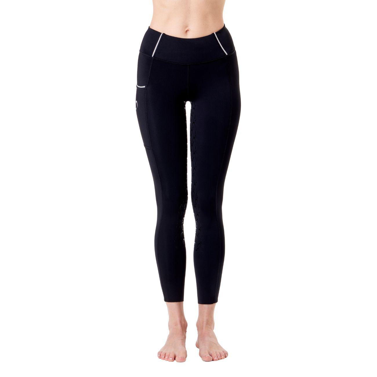 Leggings Da Donna Full Grip Arezzo Mascheroni Nero/Argento 30MA-AREZZO BLACK/SILVER MASCHERONI SELLERIA 