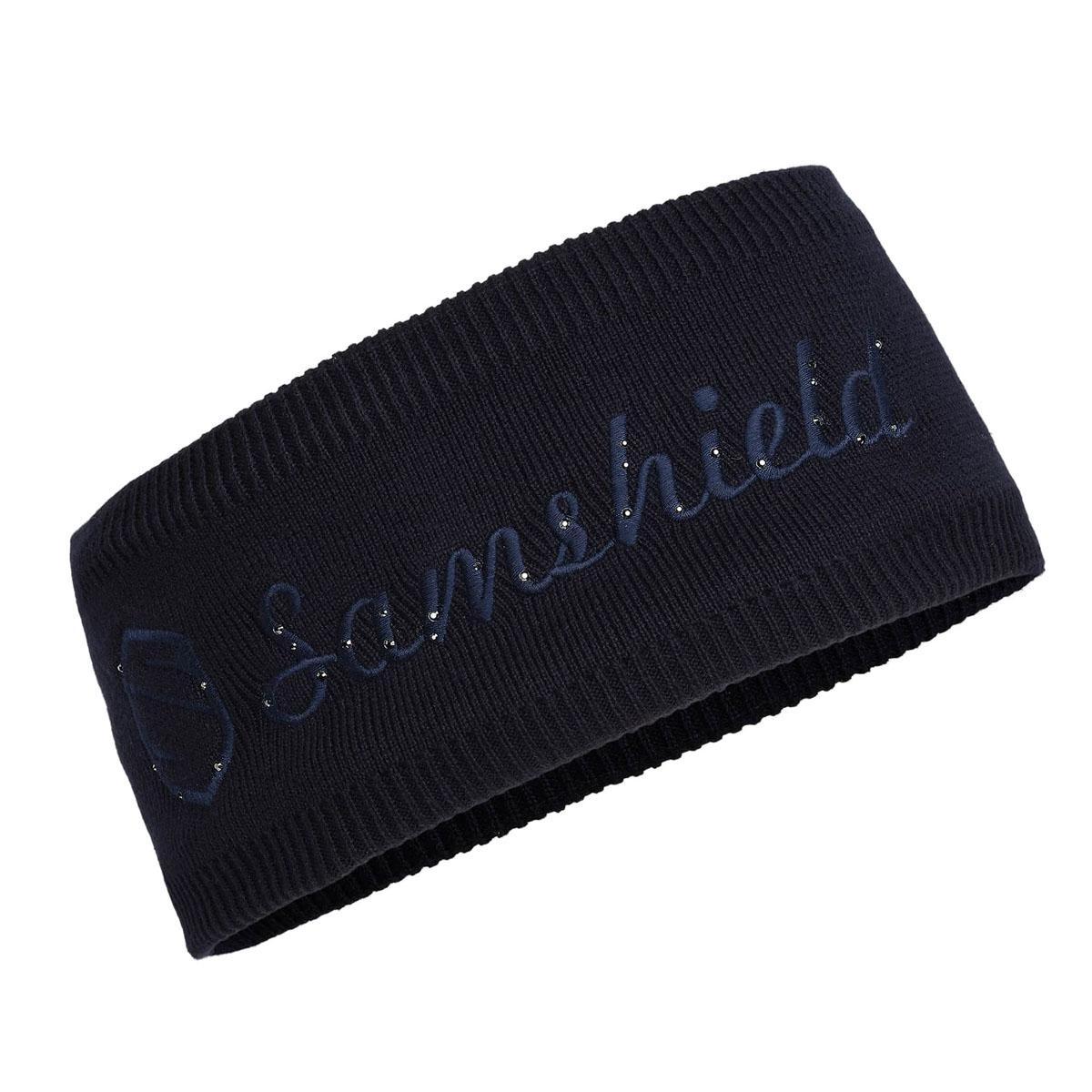 FASCIA PER CAPELLI CON LOGO GRANDE SAMSHIELD 29SS-AMALIEBONNIE NAVY TONE ON TONE SAMSHIELD