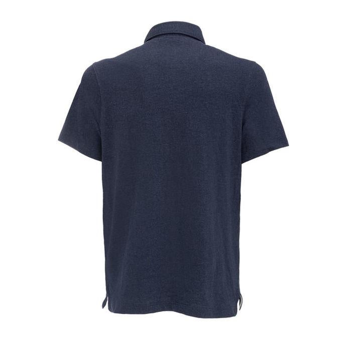 Polo Da Uomo In Cotone Ecologico Mascheroni Blu MASCHERONI-NS210 NAVYBLUEHEATHER MASCHERONI SELLERIA 