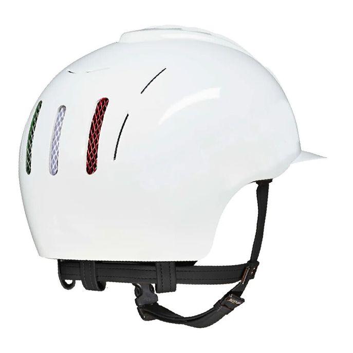 Cap Kep Italia Endurance Bianco Lucido Con Visiera Standard E Griglie Con Bandiera Italiana CRABS.WHV+ BIANCO KEP ITALIA 