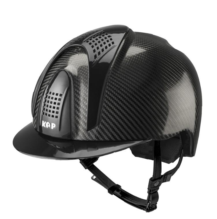 Cap Kep Italia E-Light In Carbonio Con Visiera E 3 Tre Tasselli Nero